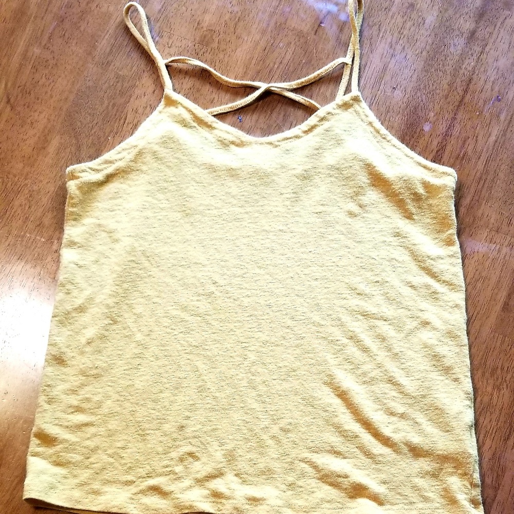 Yellow knit tank